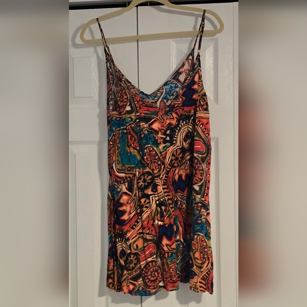 Multicolor Abstract Mini Dress